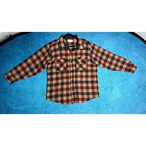 Vintage Gander Mountain Flannel Shirt Jacket Men’s L – Brown Tones - Picture 2 of 13